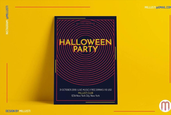 Circle Art Deco Flyer Template