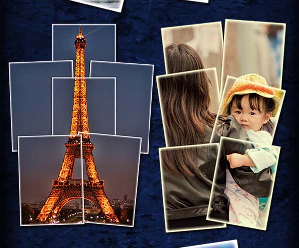 Collage TIFF, PSD, JPG Single Image Actions