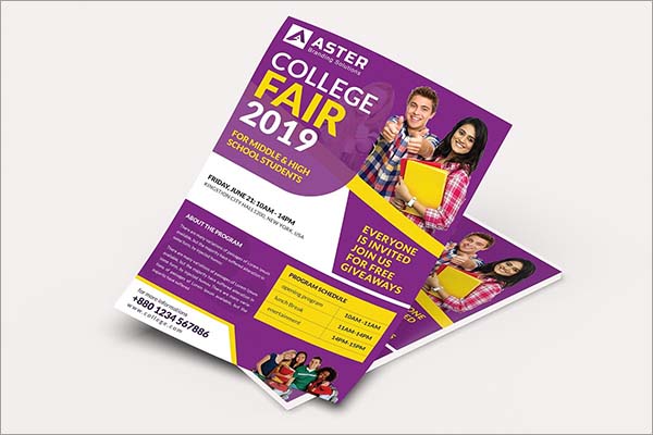 College Fair Flyer Template PSD