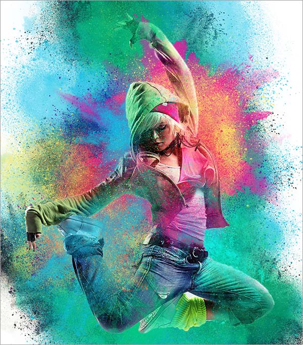 Color Dust Photoshop Action