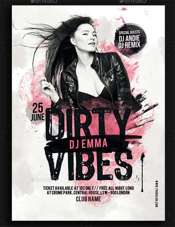 Dirty Vibes Party Flyer Template
