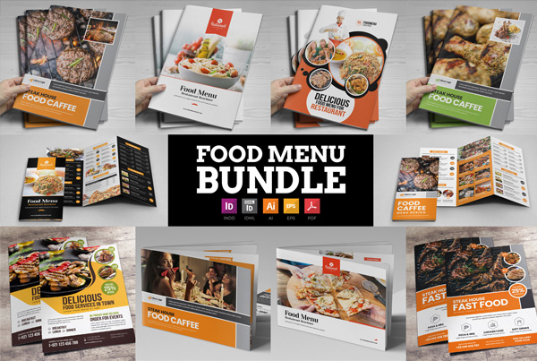 Food Menu Restaurant Brochures Bundle