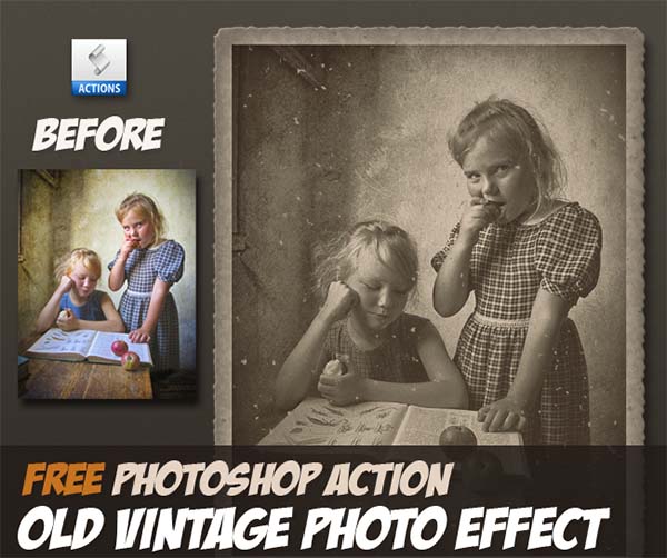 Free Old Vintage Photo Effect Photoshop Action