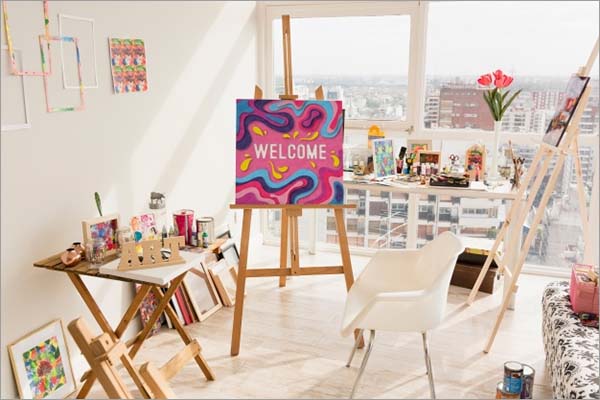 Free PSD Canvas Mockup
