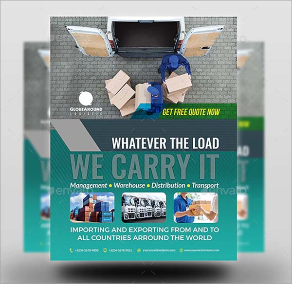 Freight Logistic Services Flyer Template