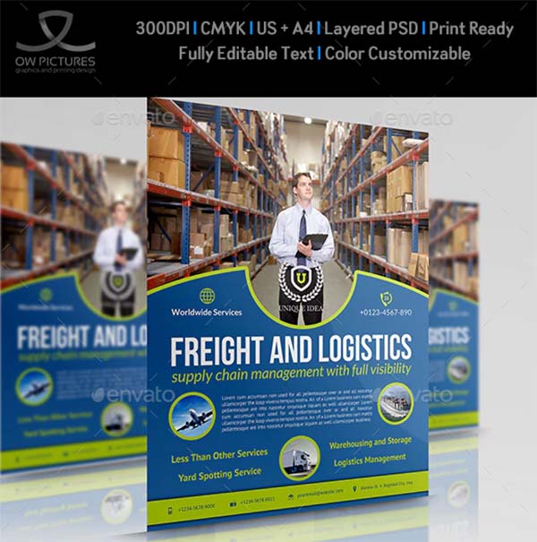 Freight and Logistic Services Flyer Template