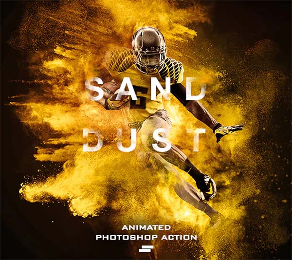 Gif Animated Sand Dust Photoshop Action