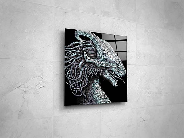 Glass Poster & Canvas Mockup