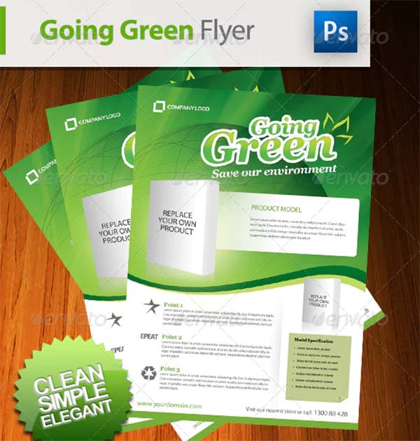 Going Green Product Flyer