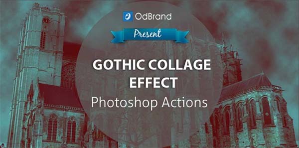 Gothic Collage Effect Photoshop Action