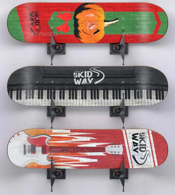 Hanging Skateboards PSD Mock-ups