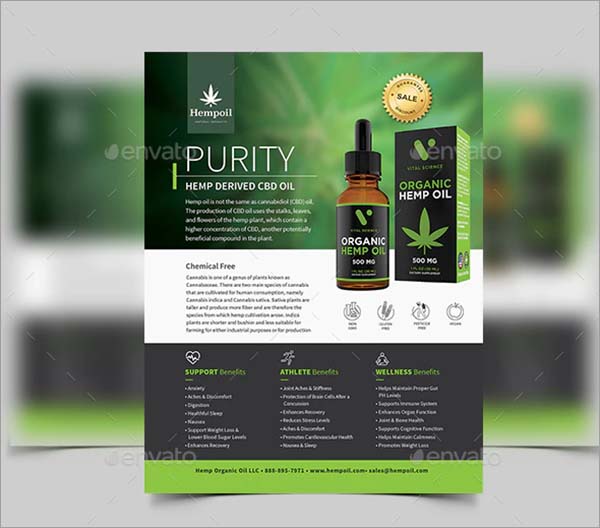 Hemp Product Flyer Template