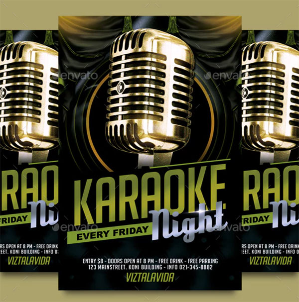 Karaoke Music Flyer Template