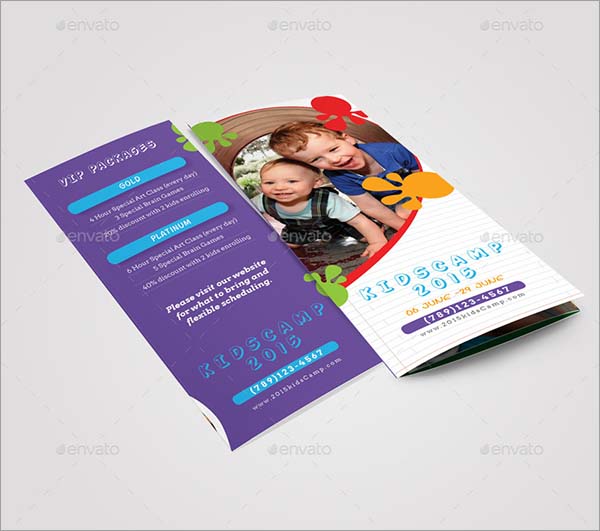 Kids Summer Camp Trifold PSD Brochure
