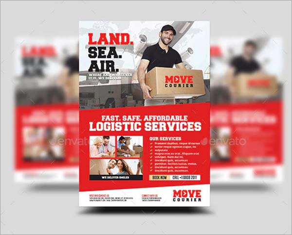 Logistic Frieght Services Flyer Design