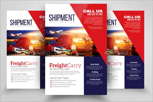 Logistics and Frieght Service Flyer PSD