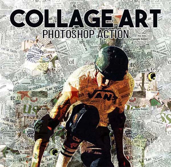 Newspaper Collage Photoshop Action