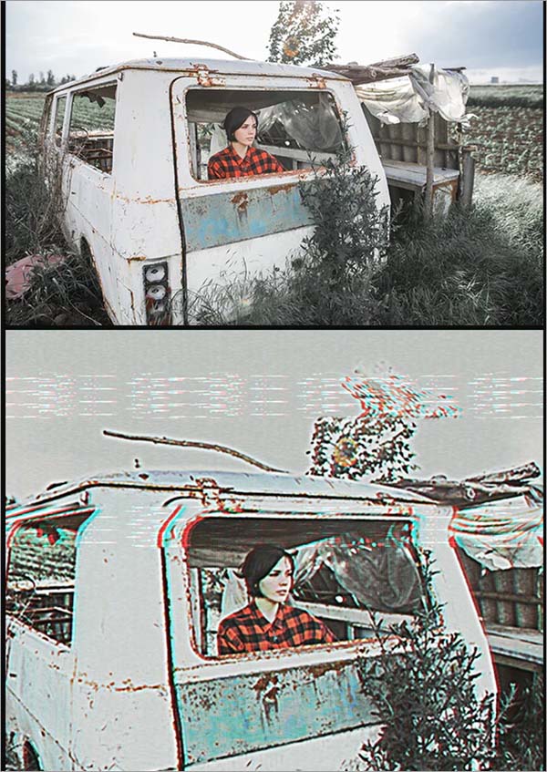Old VHS Photoshop Action
