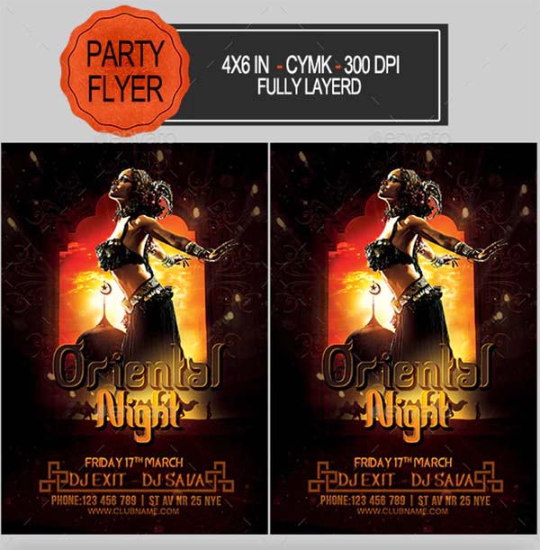 Oriental Night Belly Dance Flyer