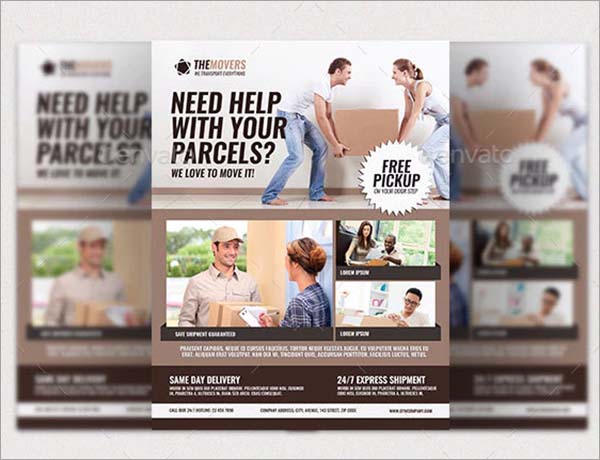 Parcel Logistic Mover Service Flyer Design