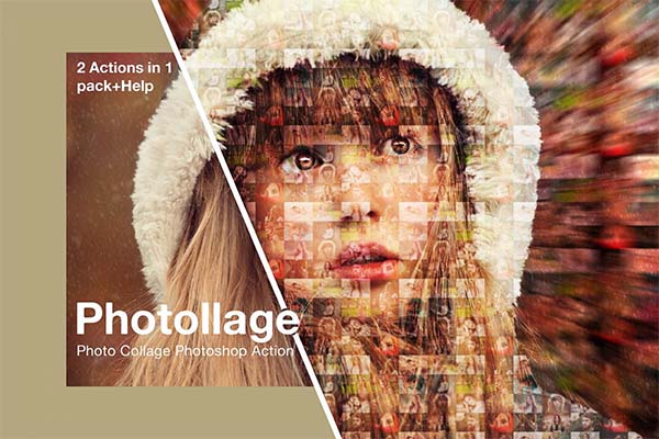Photollage Photo Collage Photoshop Action