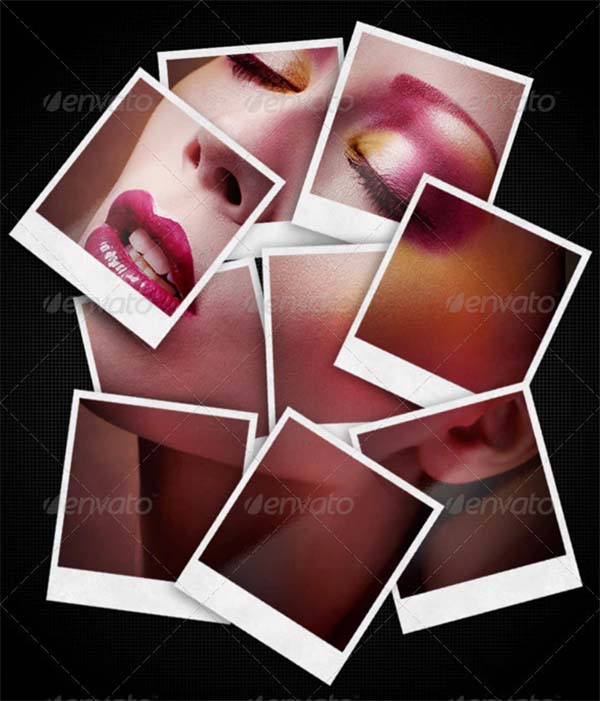 Polaroid Collage Photo Template