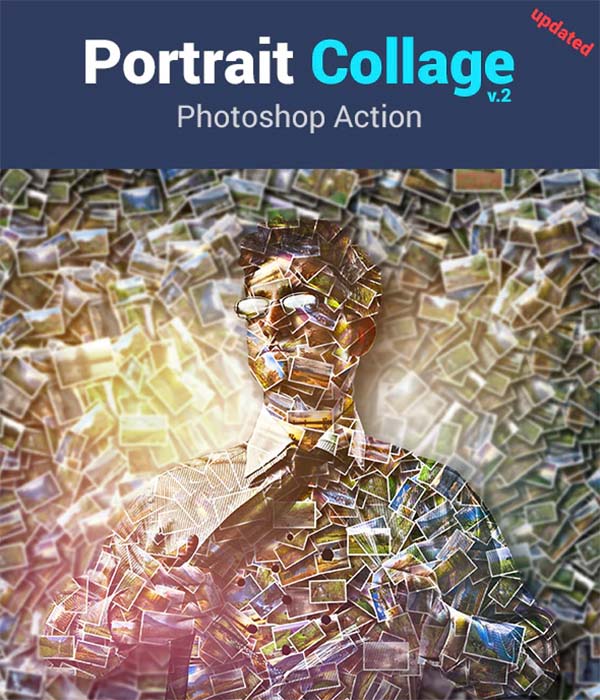 Portrait Collage Photoshop Action
