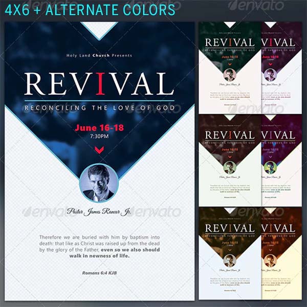 Reconciliation Revival Church Flyer Template