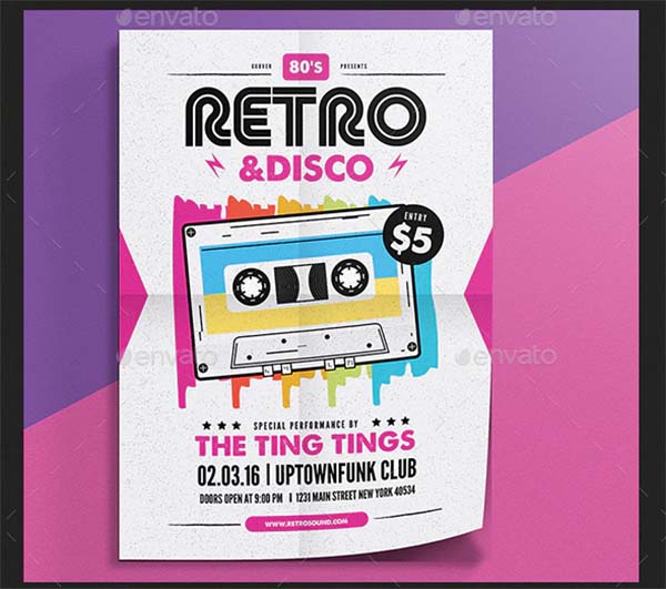 Retro Disco Flyer Template