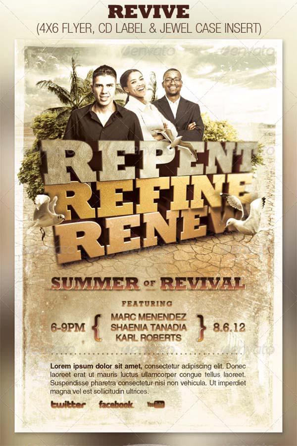 Revive Church Flyer and CD Template
