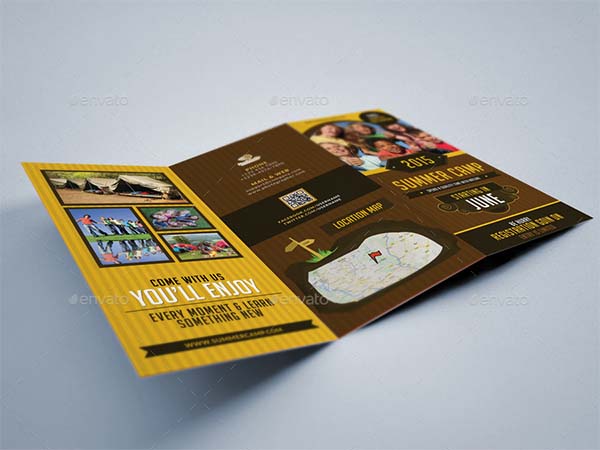 Summer Camp PSD Trifold Brochure