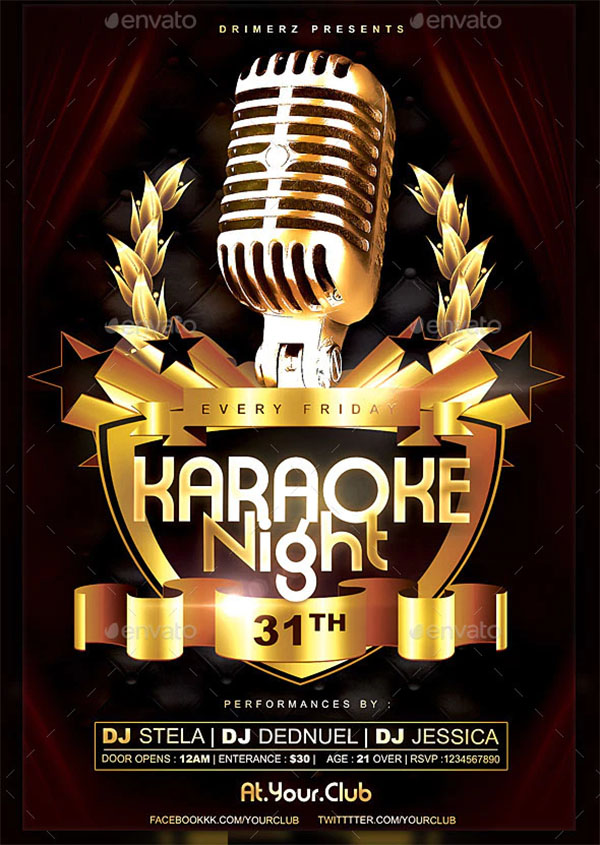The Karaoke Flyer Template