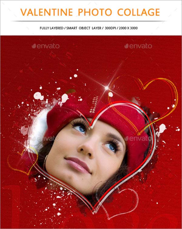 Valentine Photo Collage Action