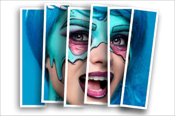 Vertical Panels Collage Photoshop Action