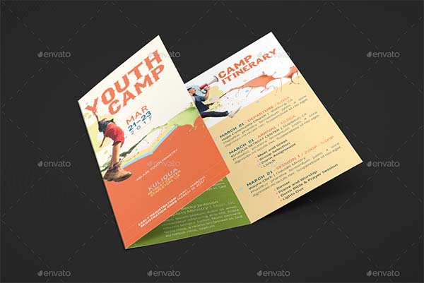 Youth Camp Tri-Fold Brochure Template