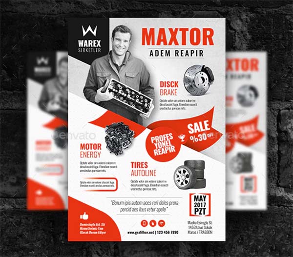 Automobile Part Flyer Templates