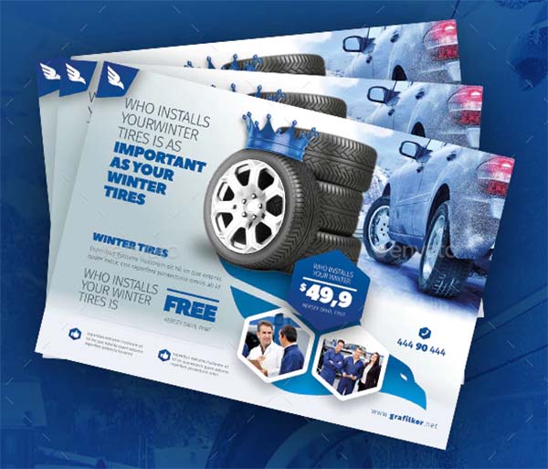 Automobile Tire Flyer Templates