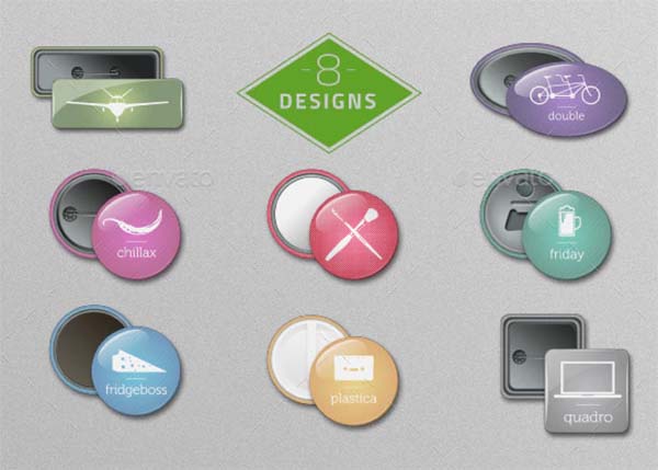 Button Badge Mockup Bundle