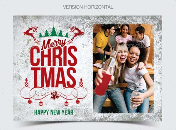 Christmas Greeting Photo Card Template