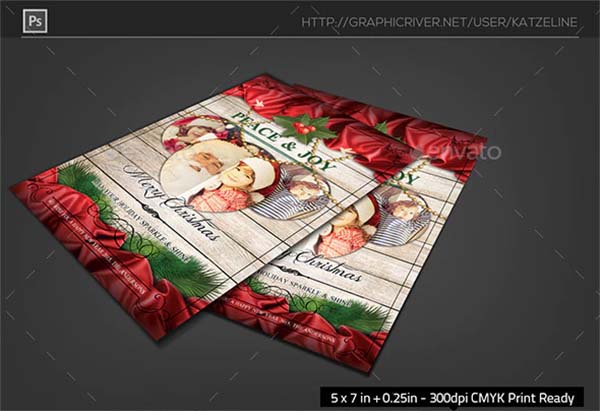Christmas PSD Greeting Card Template