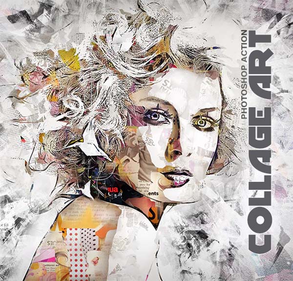 Collage Art PSD Actions Design