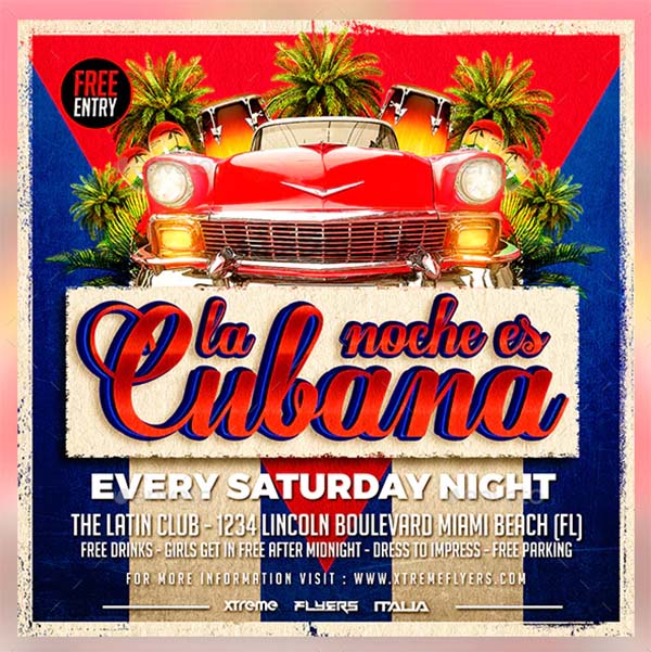 Cuban Latin Flyer PSD Template