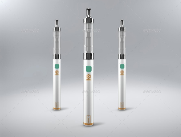 E-Cigarette & Box Mockup