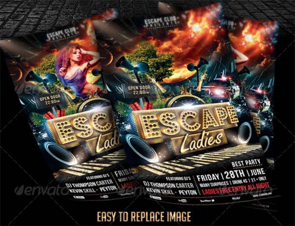 Escape Ladies Flyer Template