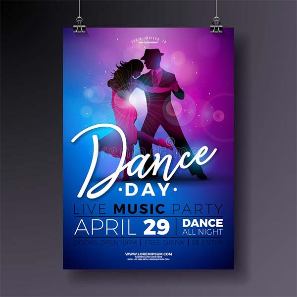 Free Dance Day Party Flyer Design