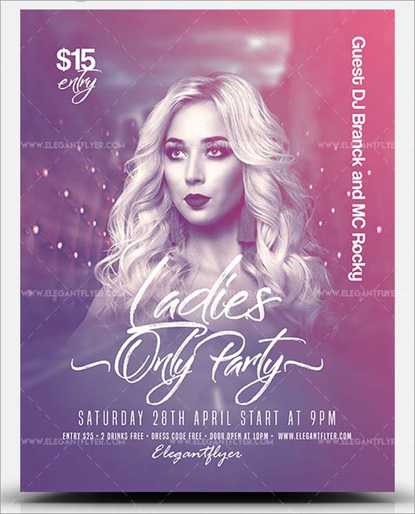 Free Ladies Party Flyer Template
