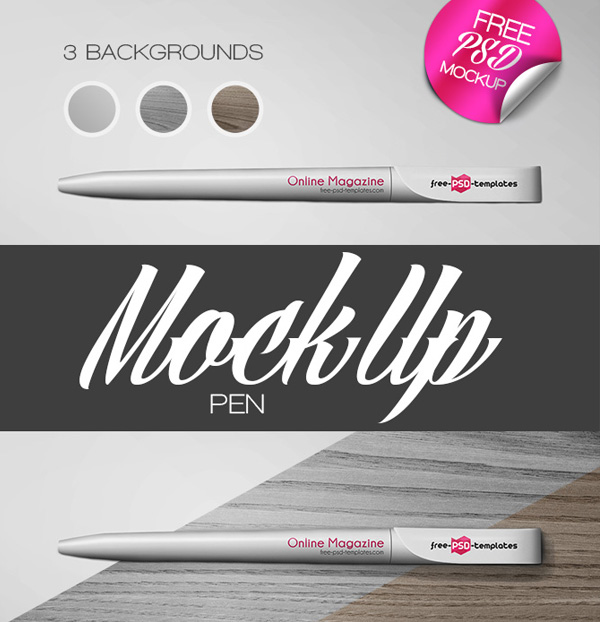 Free Pen Mockup in Photoshop