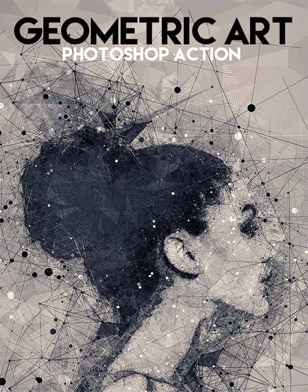 Geometric Art Photoshop Action Design