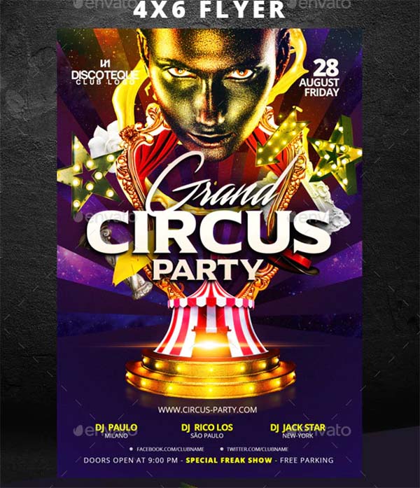 Grand Opening Circus Flyer Template