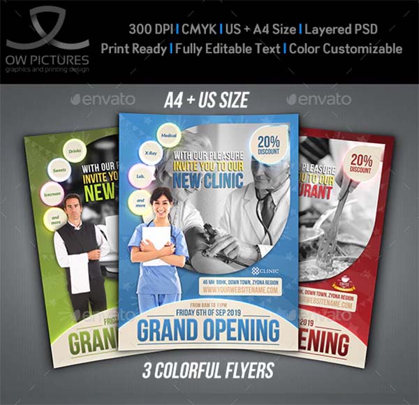 Grand Opening Flyer PSD Design